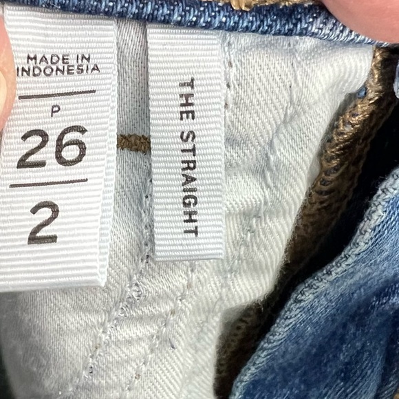 LOFT The Straight Jean Stretch Denim 26/2 Medium Wash - Picture 4 of 7